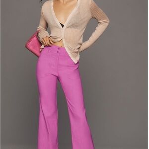 Anthropologie Naomi by Maeve Pink Flare Pants